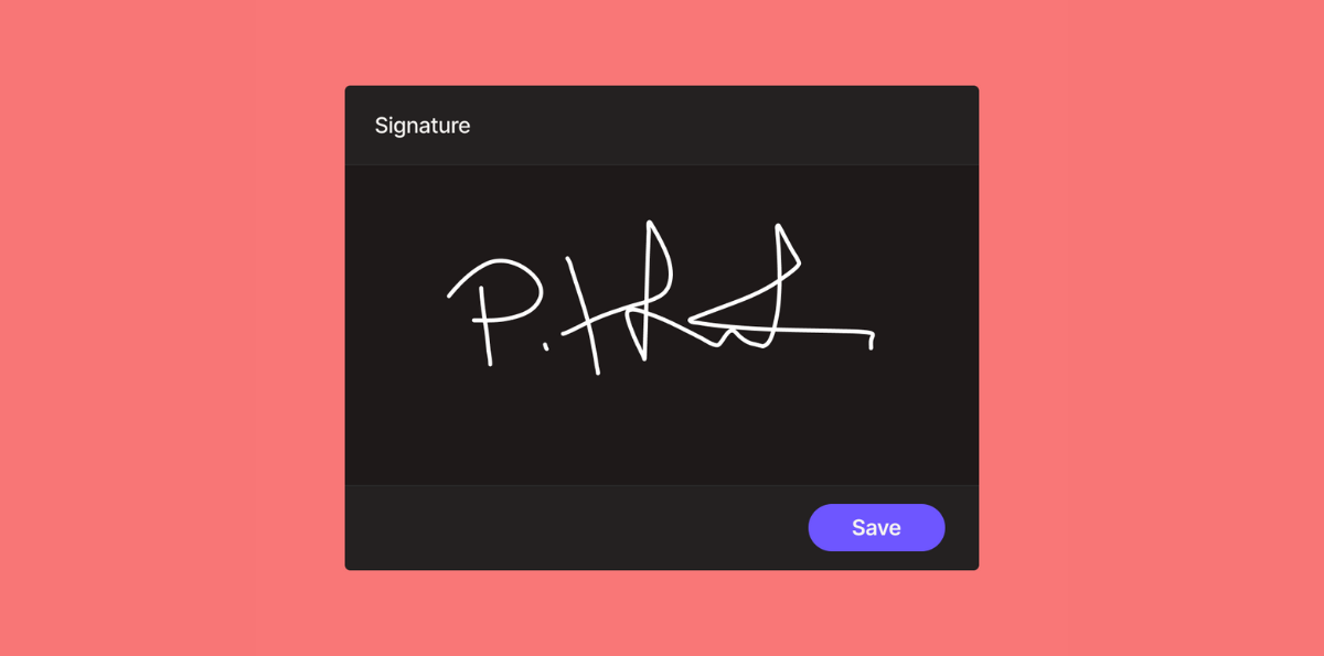 Signature component