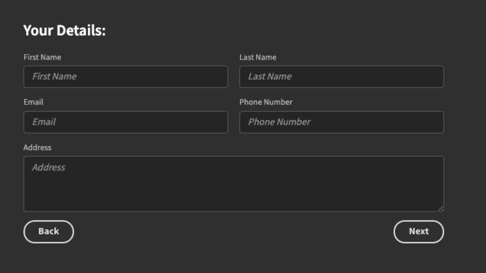 Form UI Design Columns Form UI Design Columns