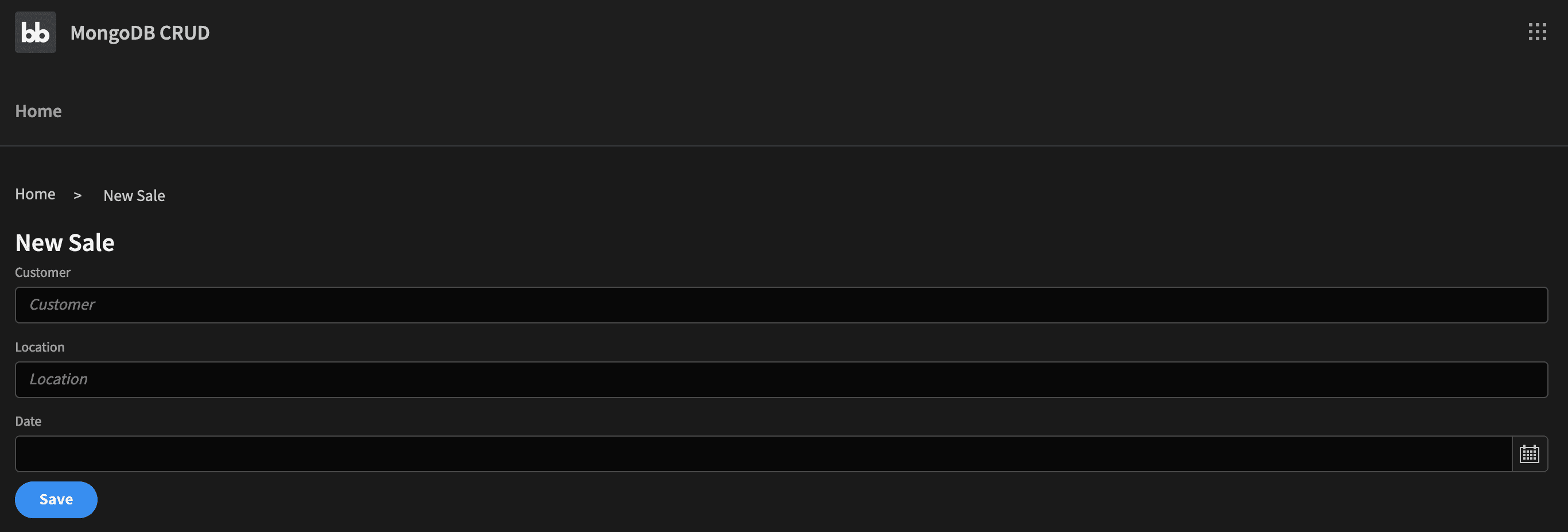 Create new query CREATE query in MongoDB