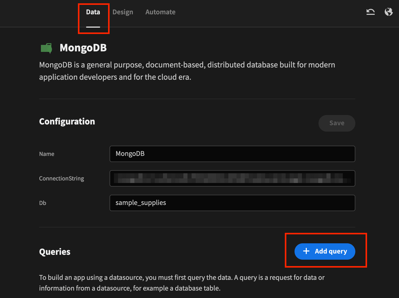 Create a query in Operly Create queries in Operly