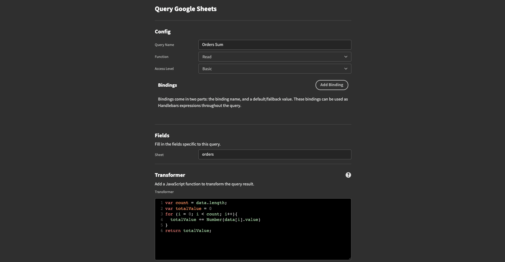 Total sales query Total sales query