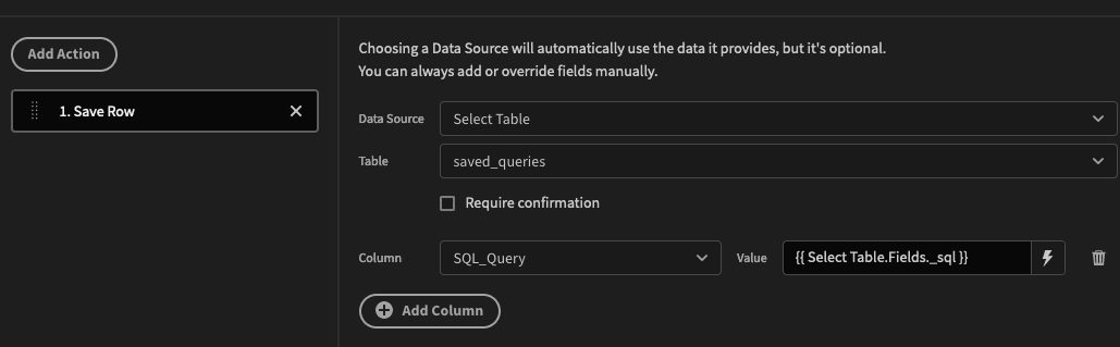 Database GUI save query Database GUI save query