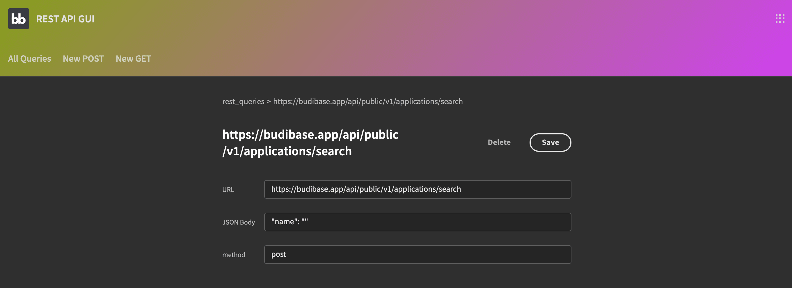 REST API GUI REST API GUI