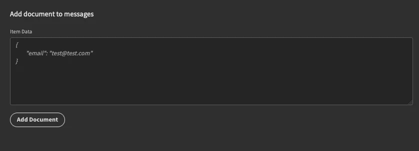 Add document form