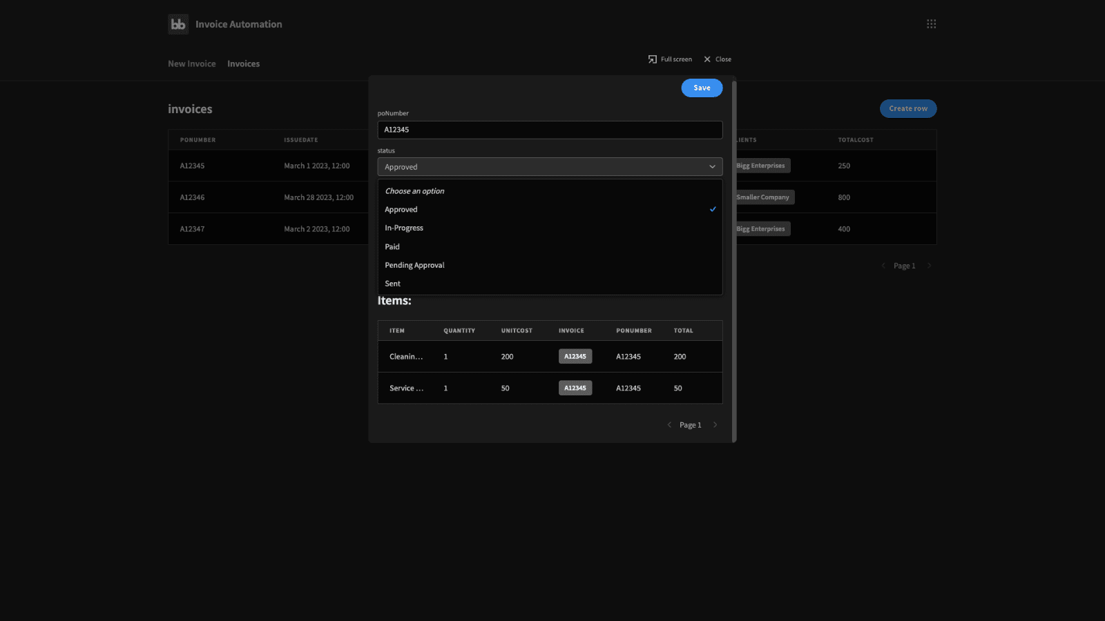 Invoice approval app Invoice approval app