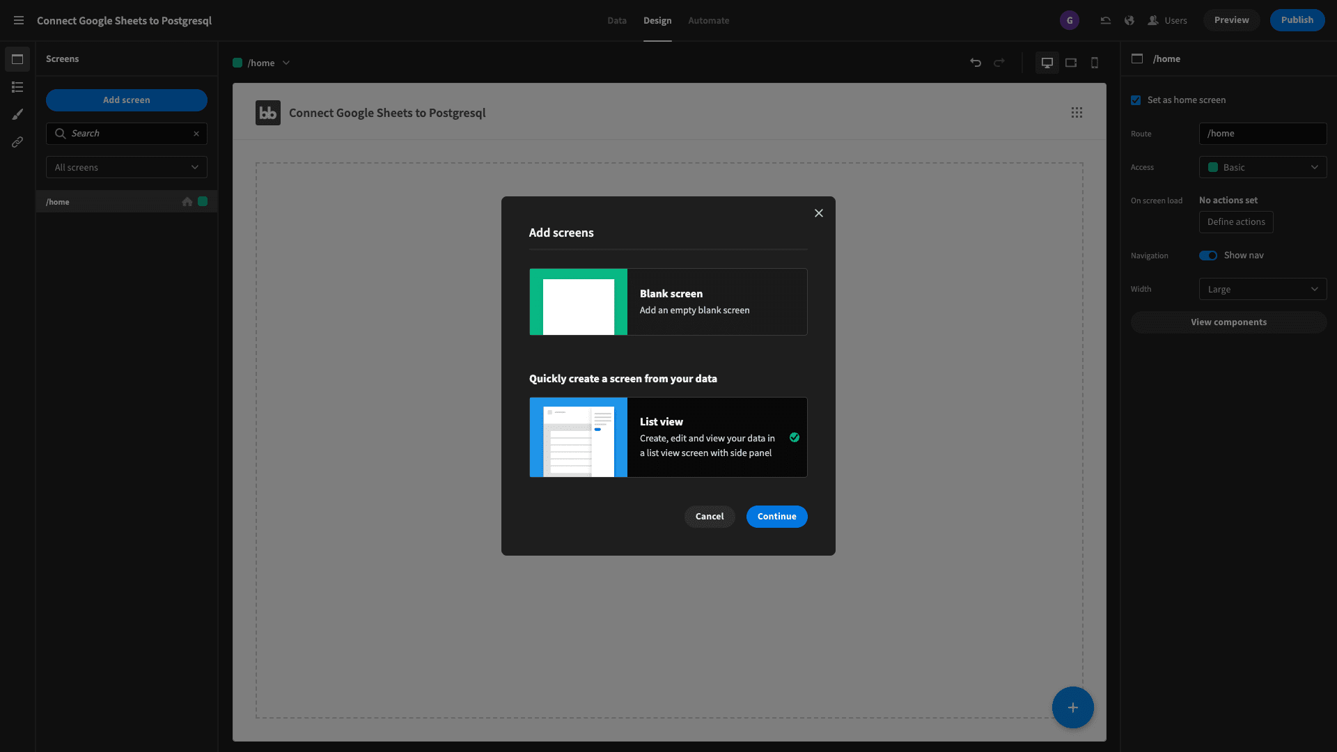Add CRUD screens Add crud screens