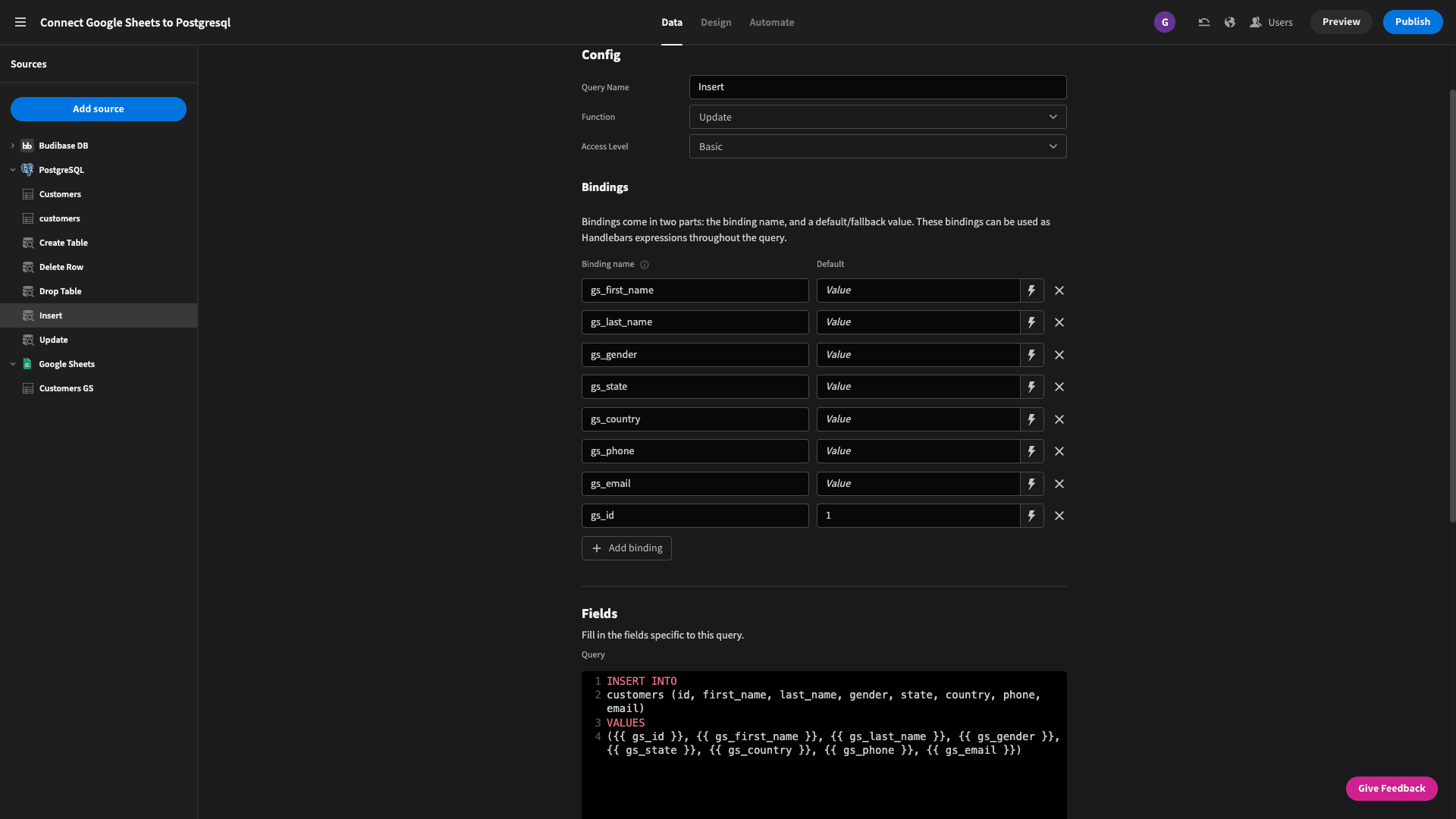 INSERT query INSERT Query