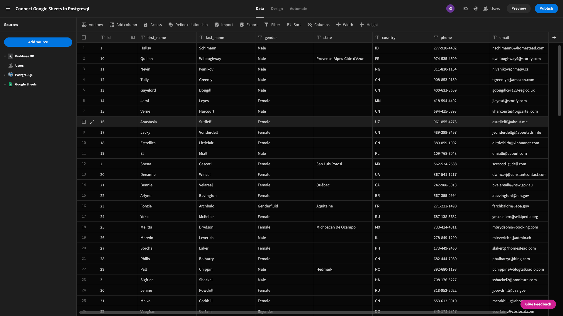 Import Google Sheets Import Google Sheets
