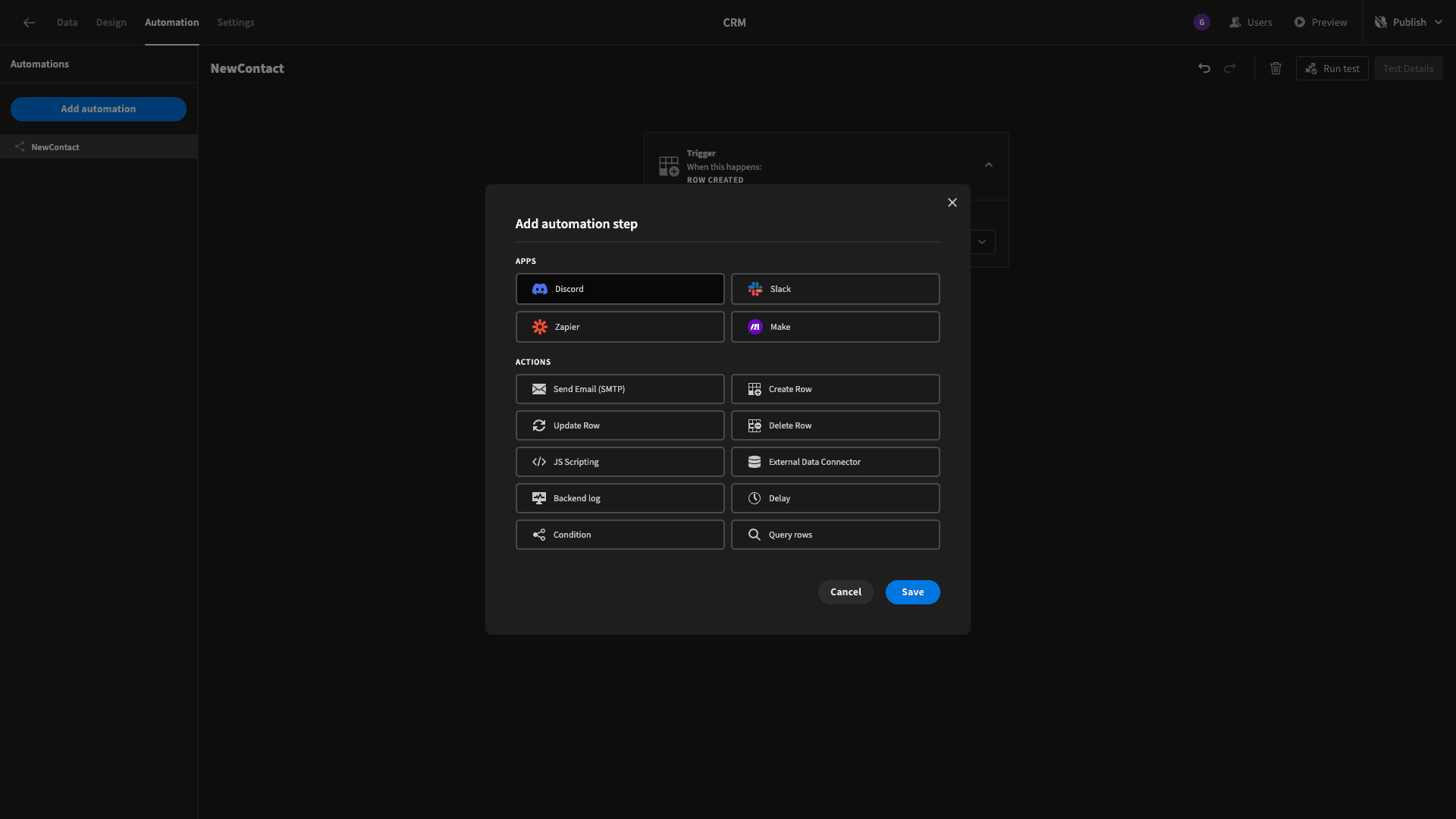 Automation Step Automation step