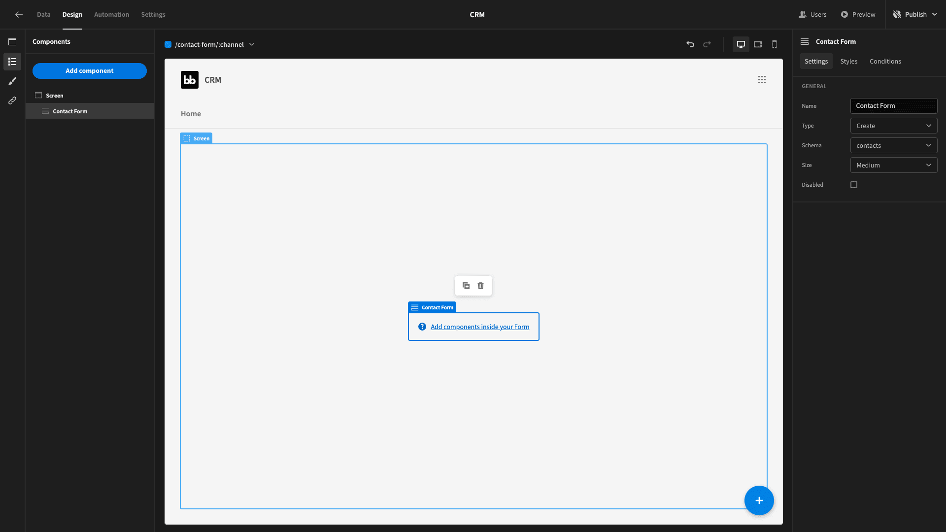 Contact form Contact Form