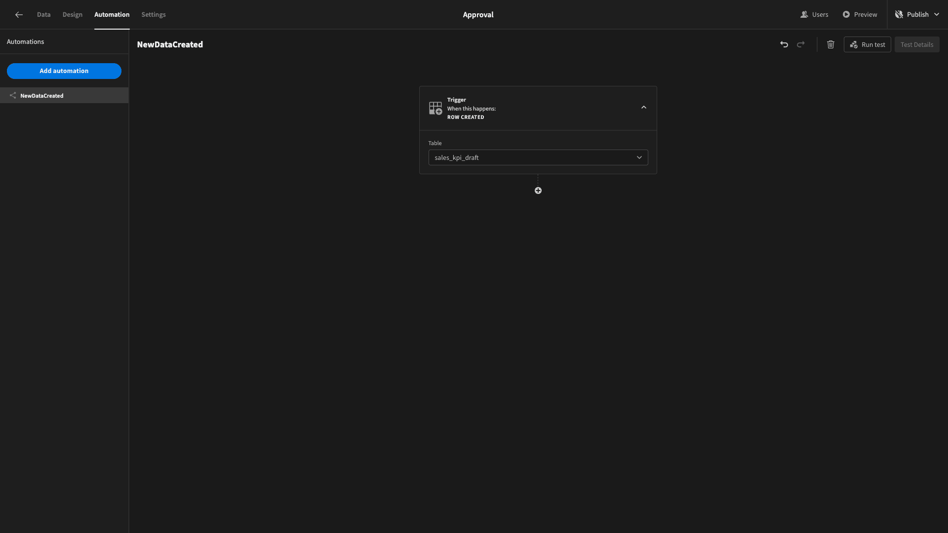 Row created