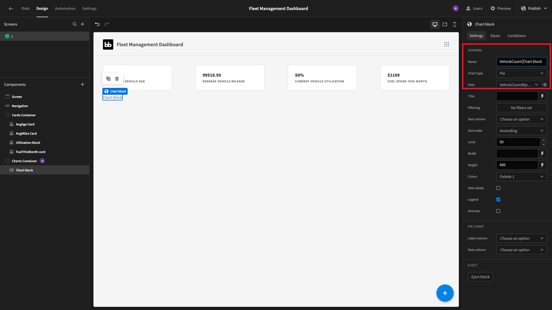 Fleet management dashboard Fleet management dashboard