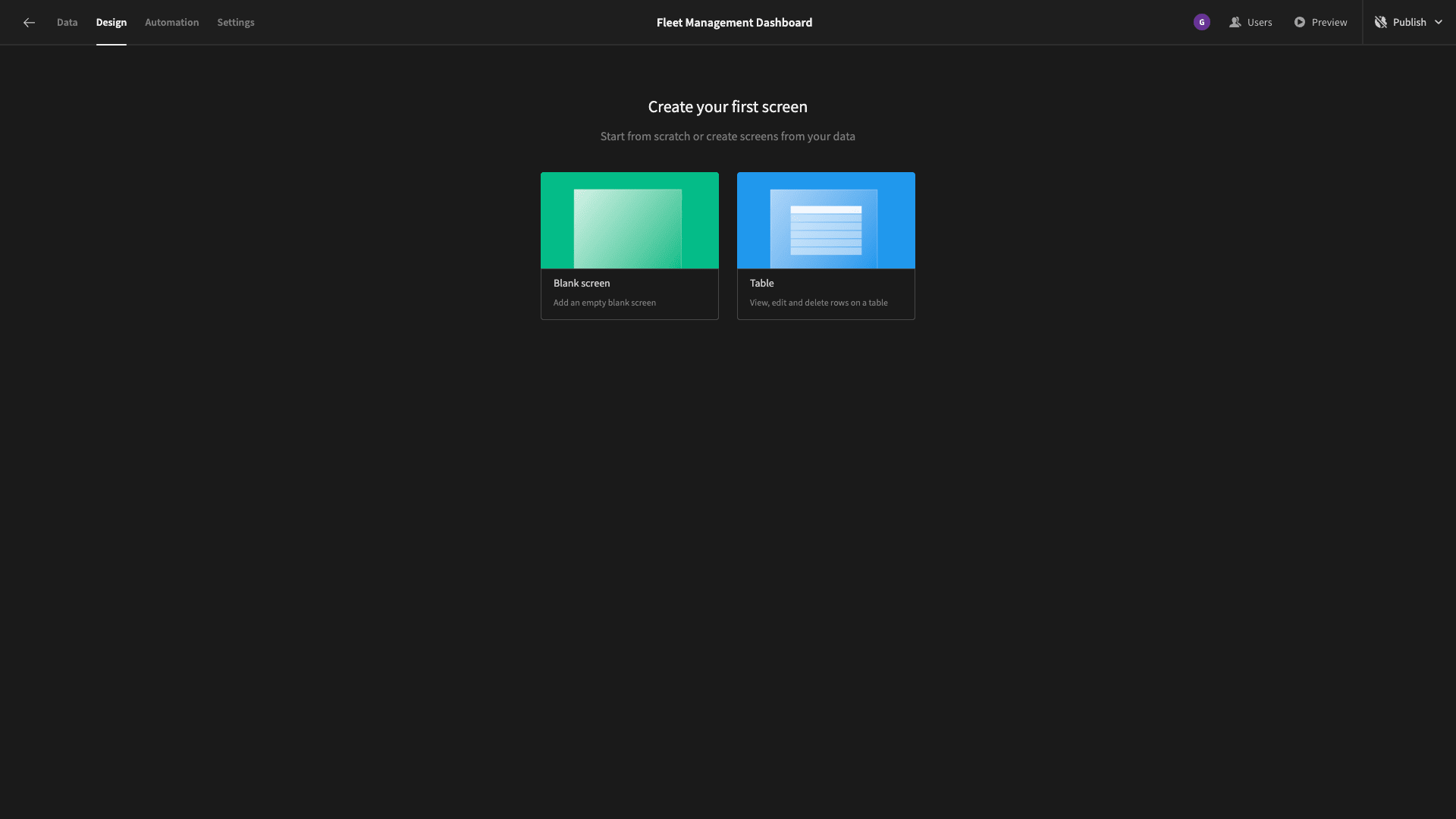 Blank screen Blank screen
