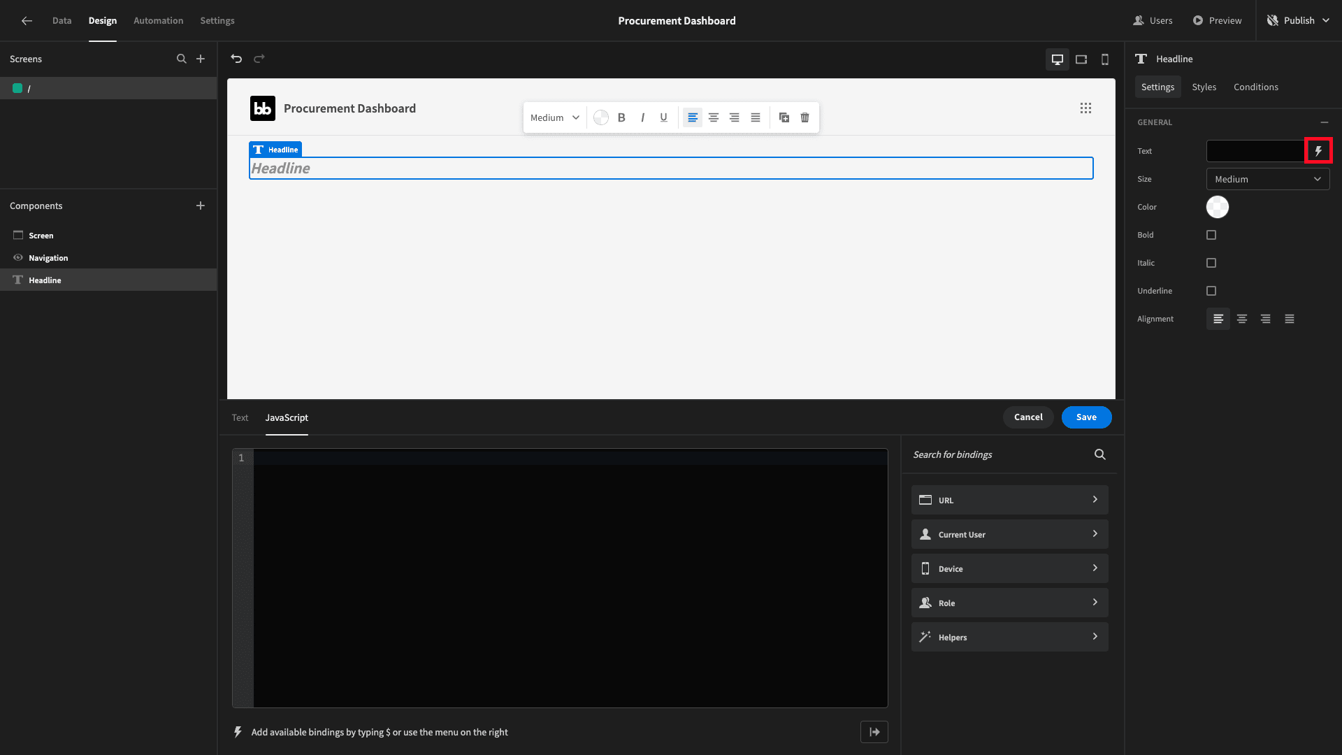 Procurement Dashboard Dashboard