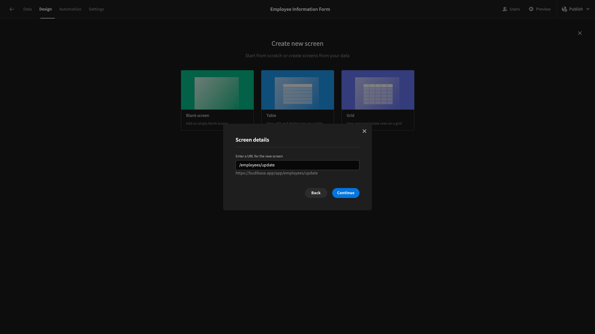 Update Form