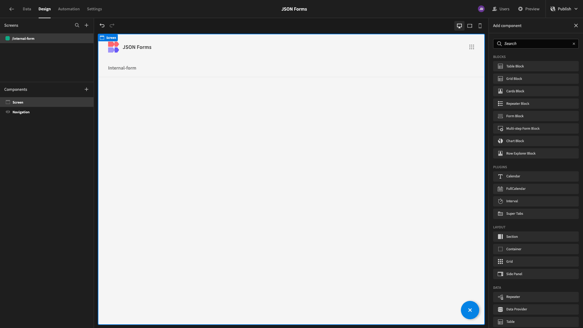 Blank Screen