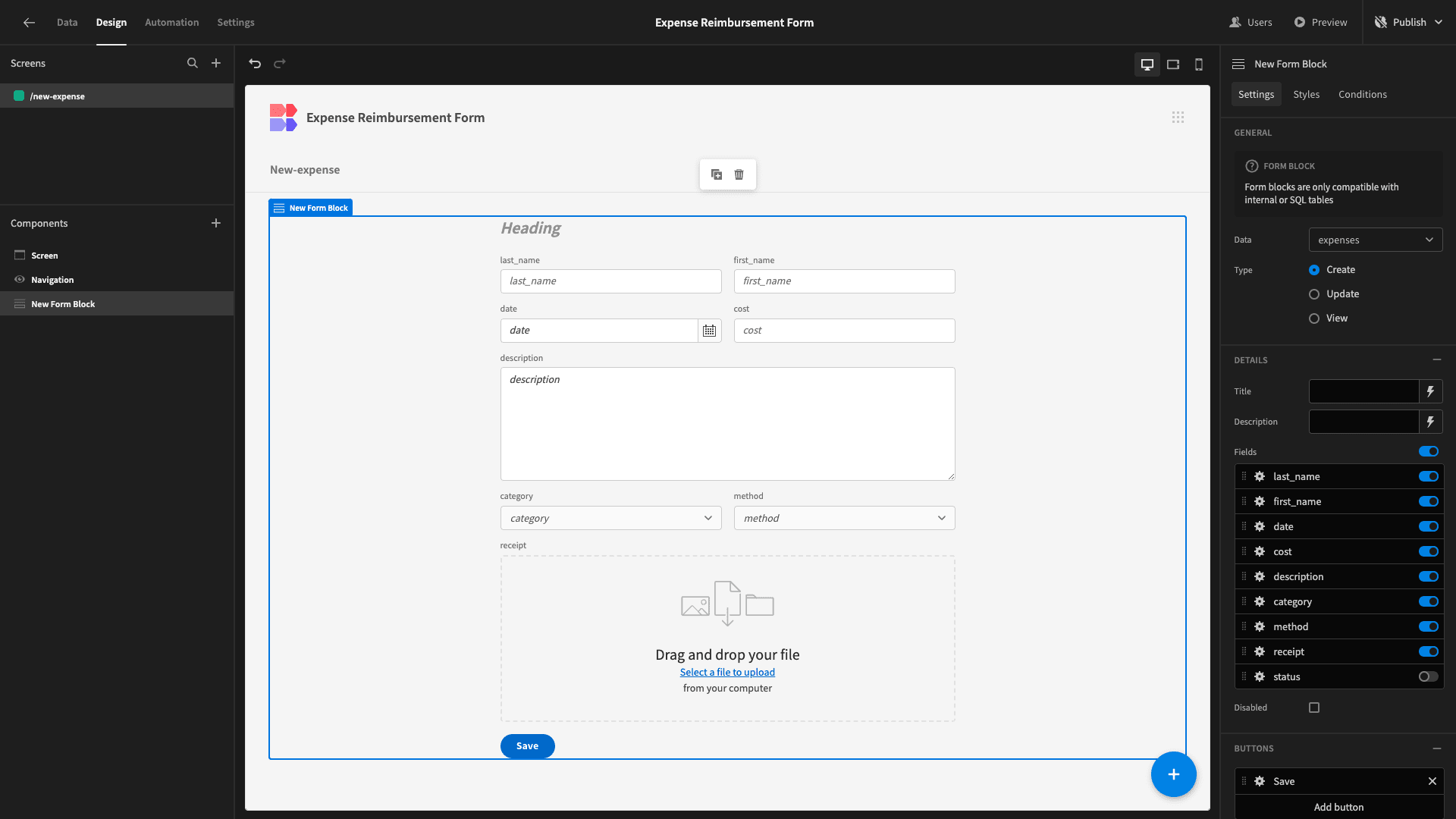 Expense Reimbursement Form Expense Reimbursement Form