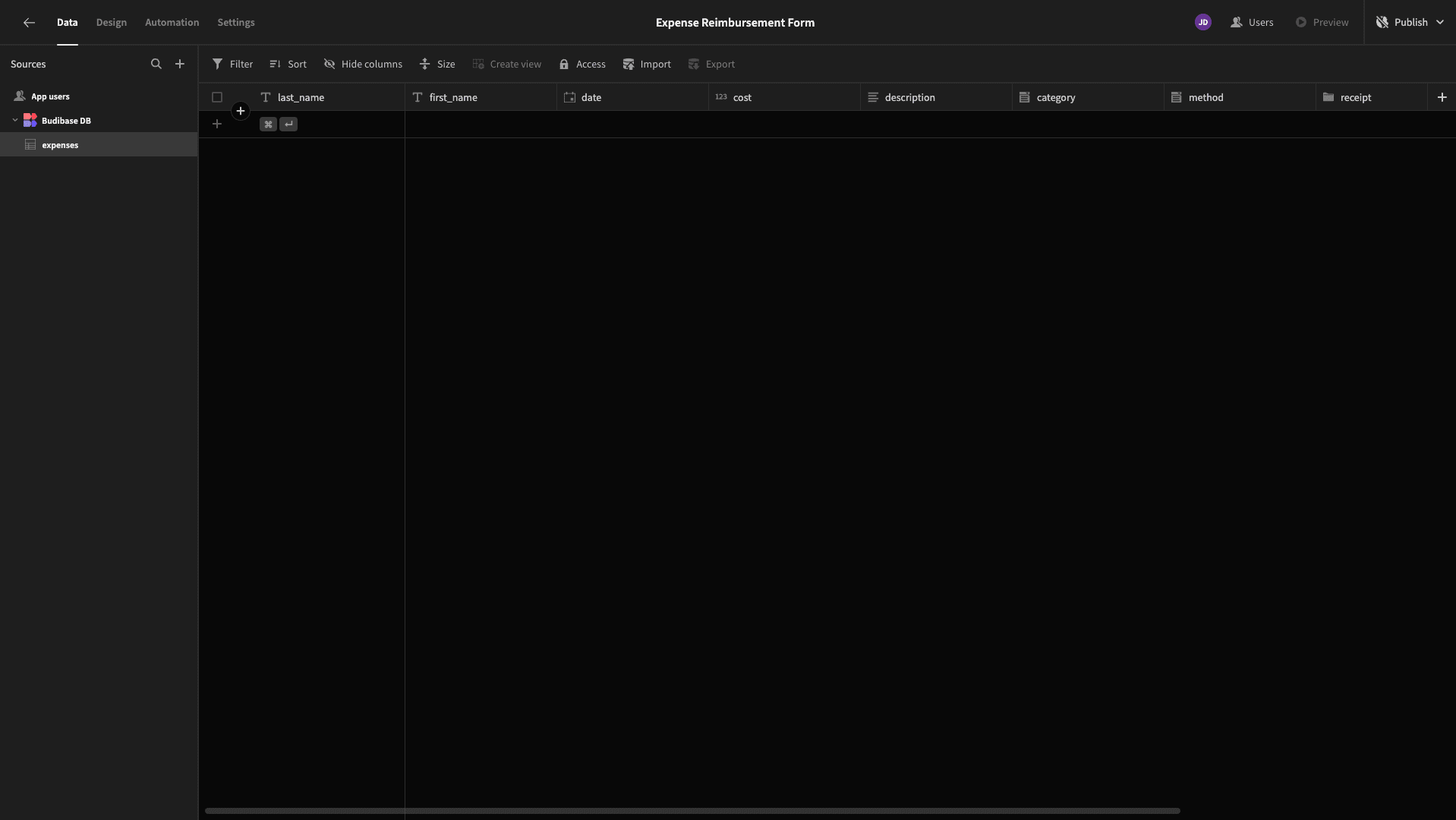 Database schema Database Schema