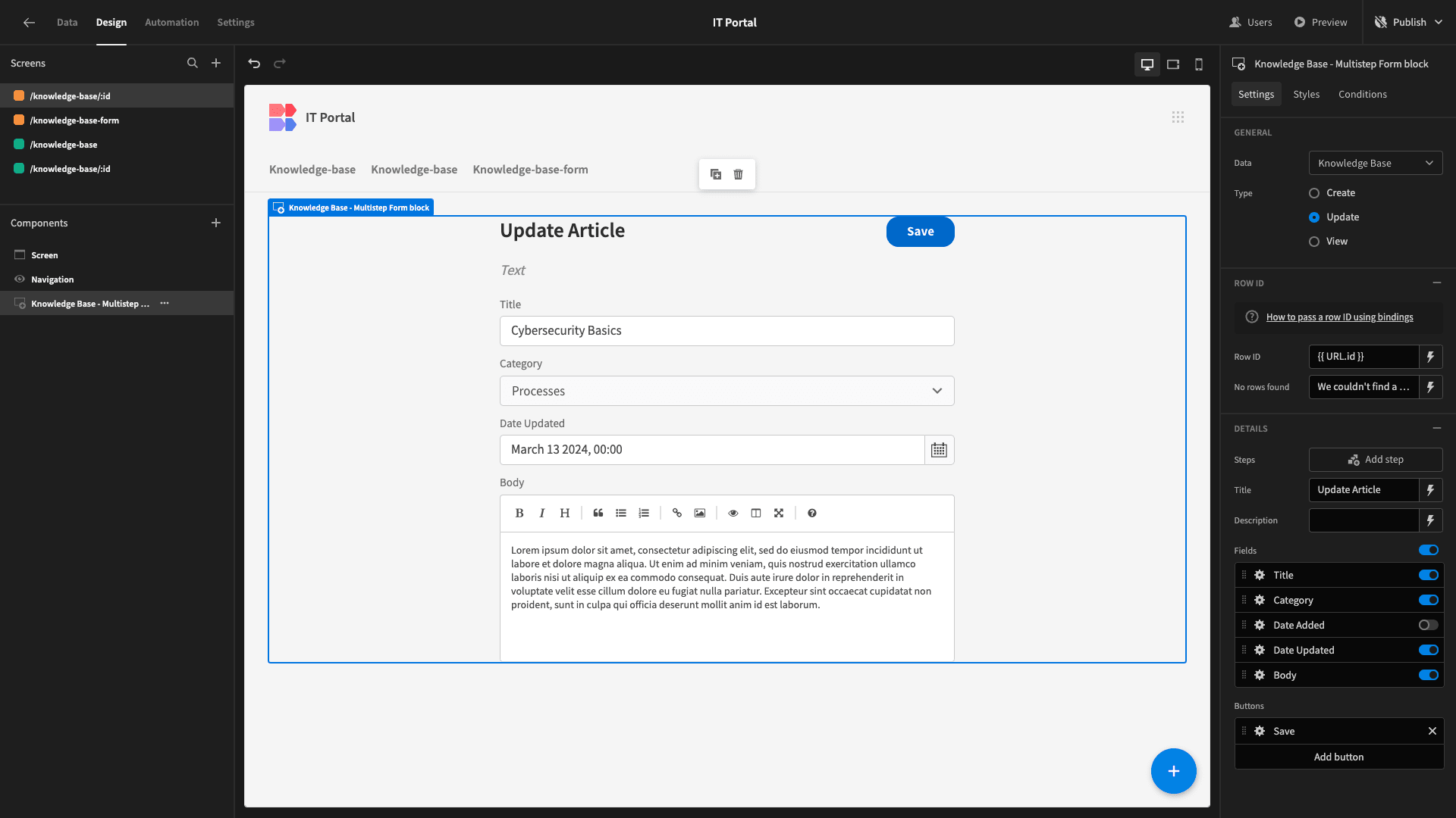 Update form Update form