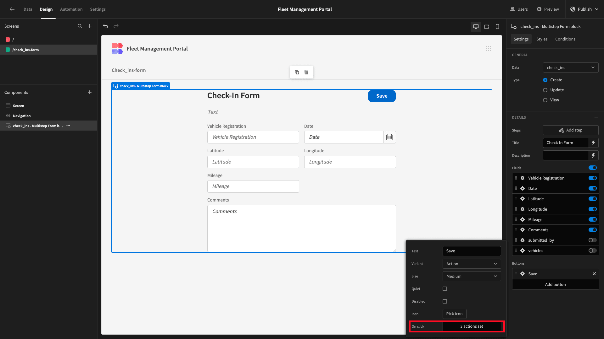 Button Actions Button Actions