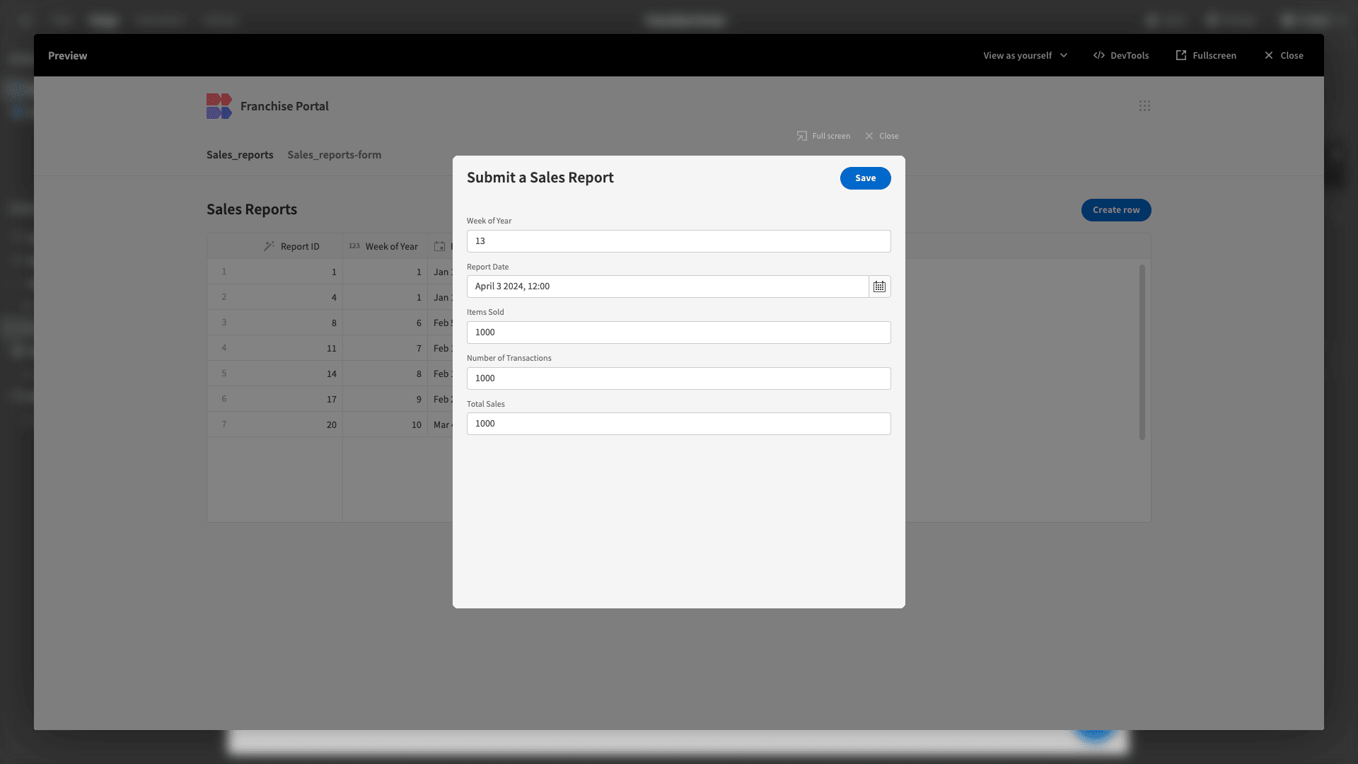 Modal FOrm Modal Form