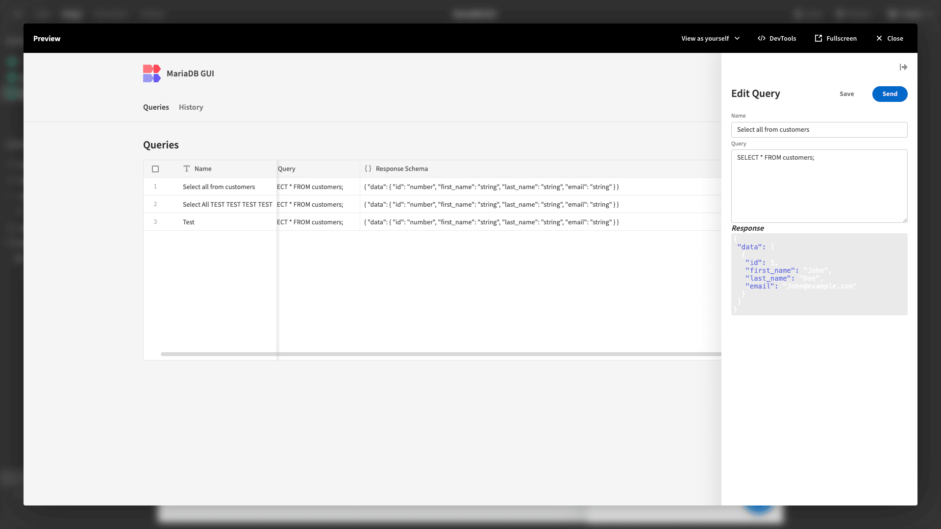 MariaDB GUI MariaDB GUI