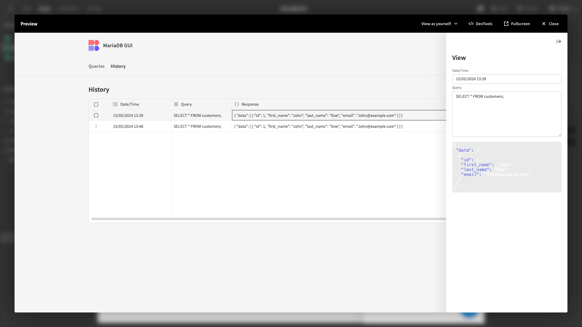 MariaDB GUI MariaDB GUI