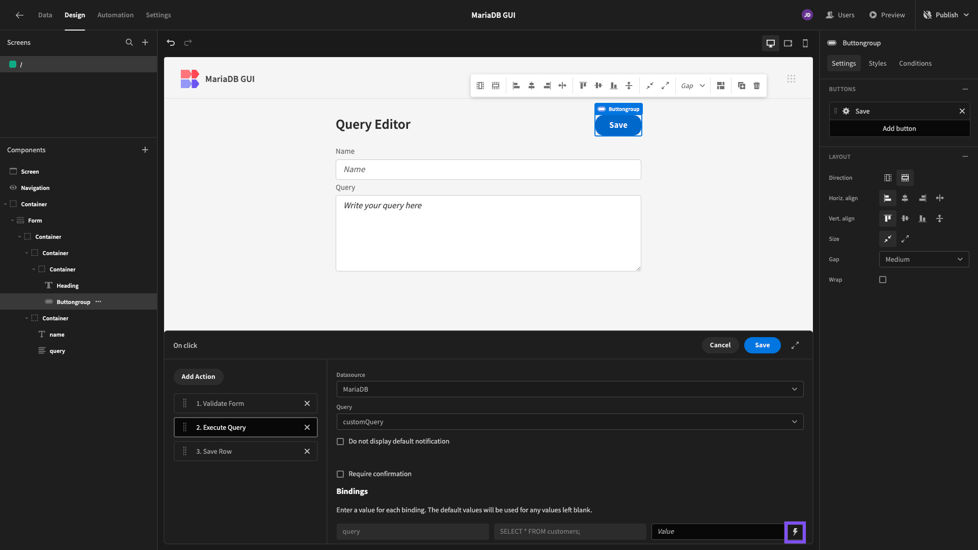 Execute Query Exectute Query