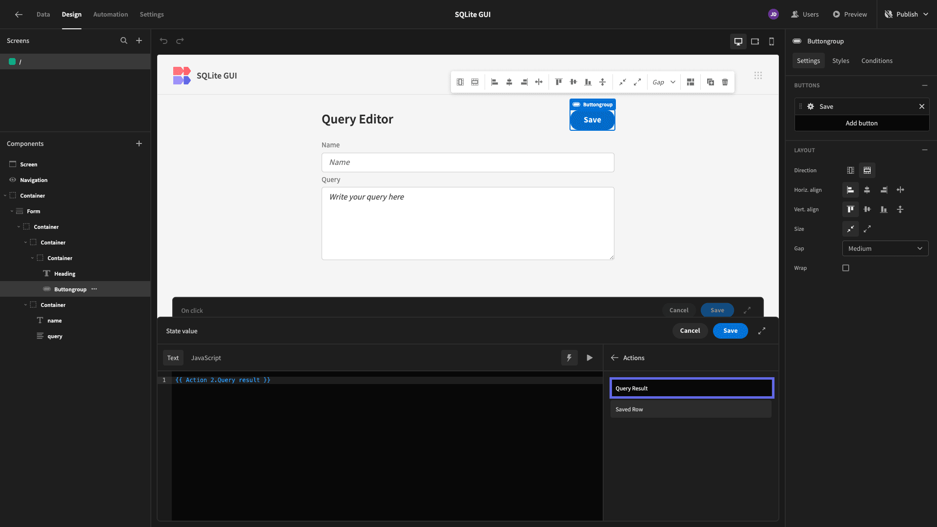 Query Result Query Result