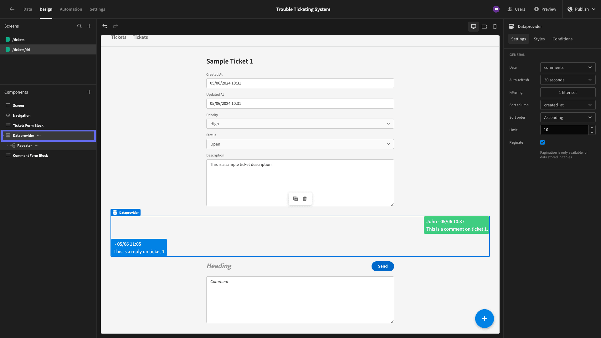 Trouble Ticketing System