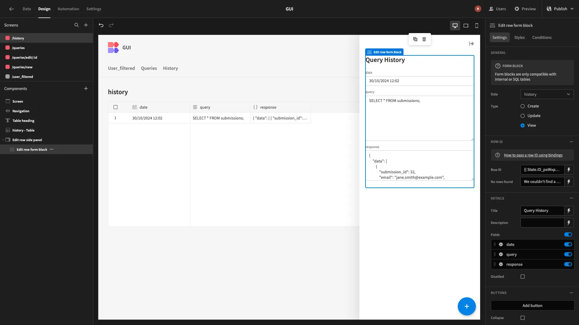 Query HIstory