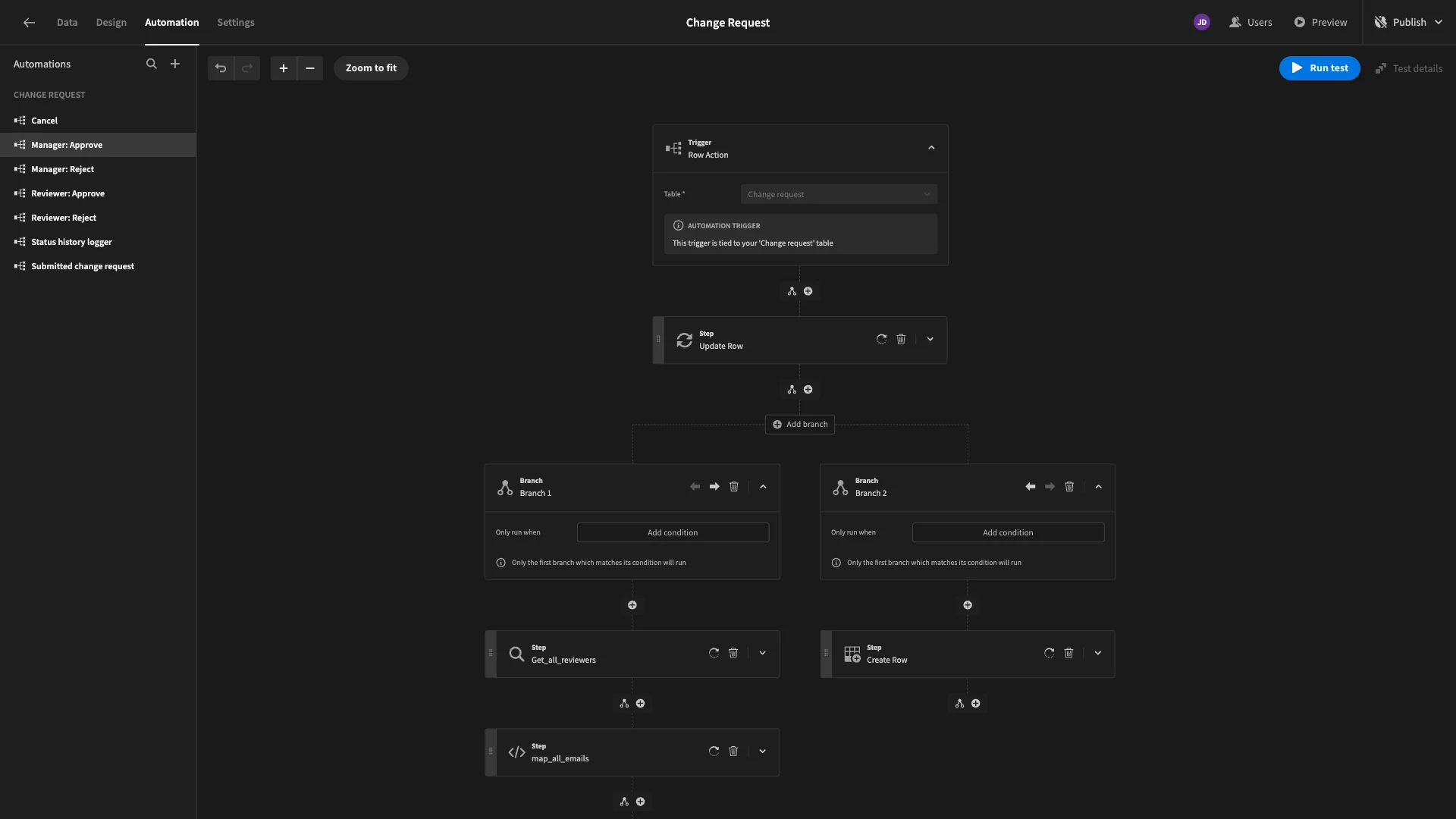Operly automations UI