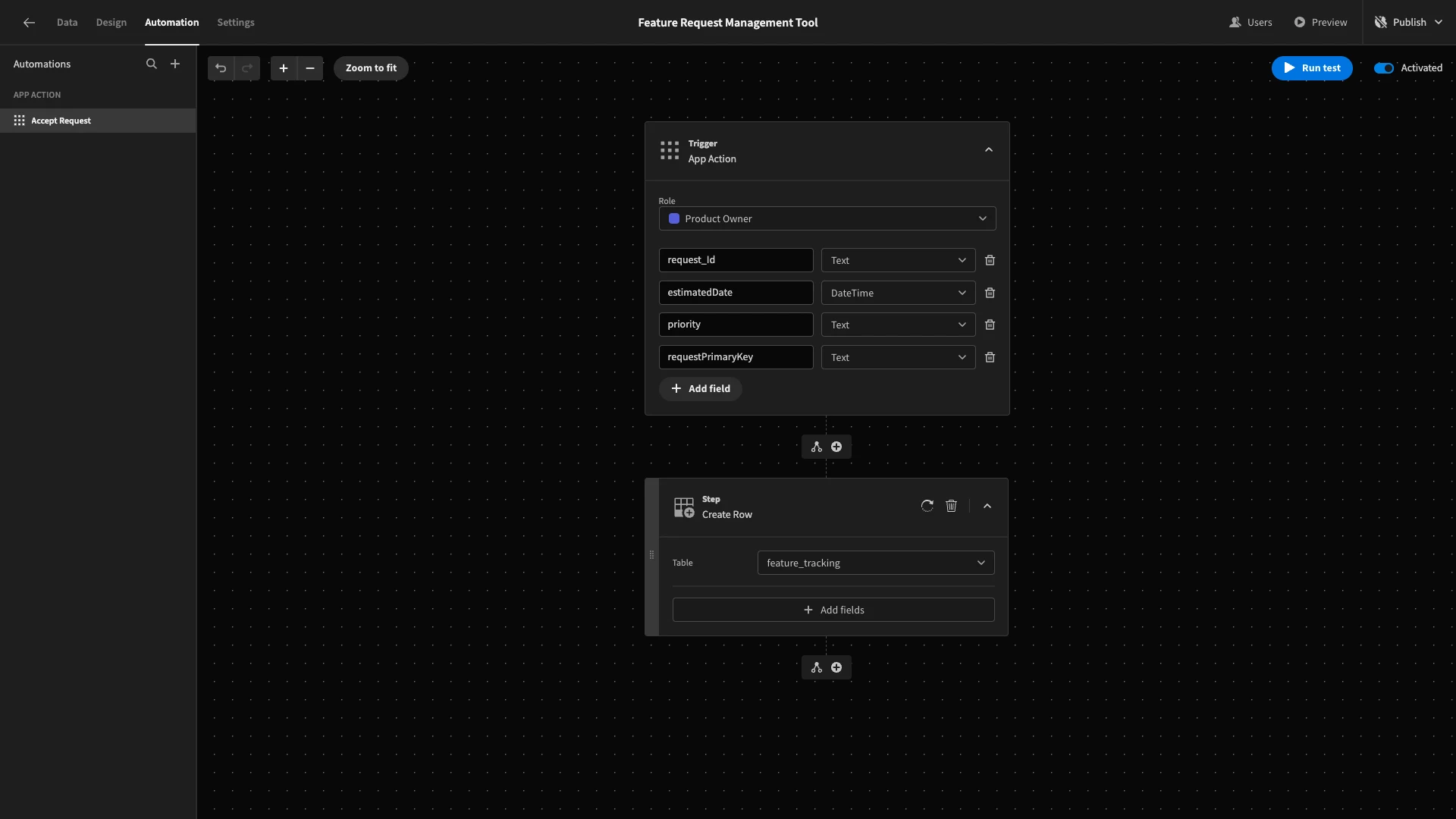 Create Row