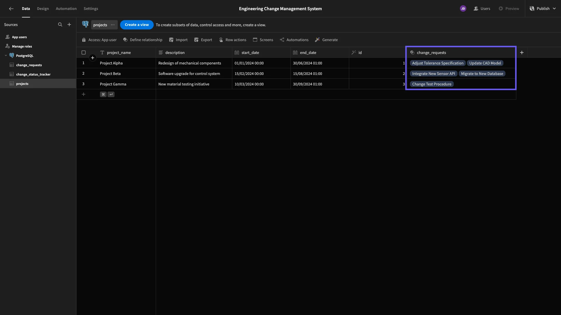 related rows related rows
