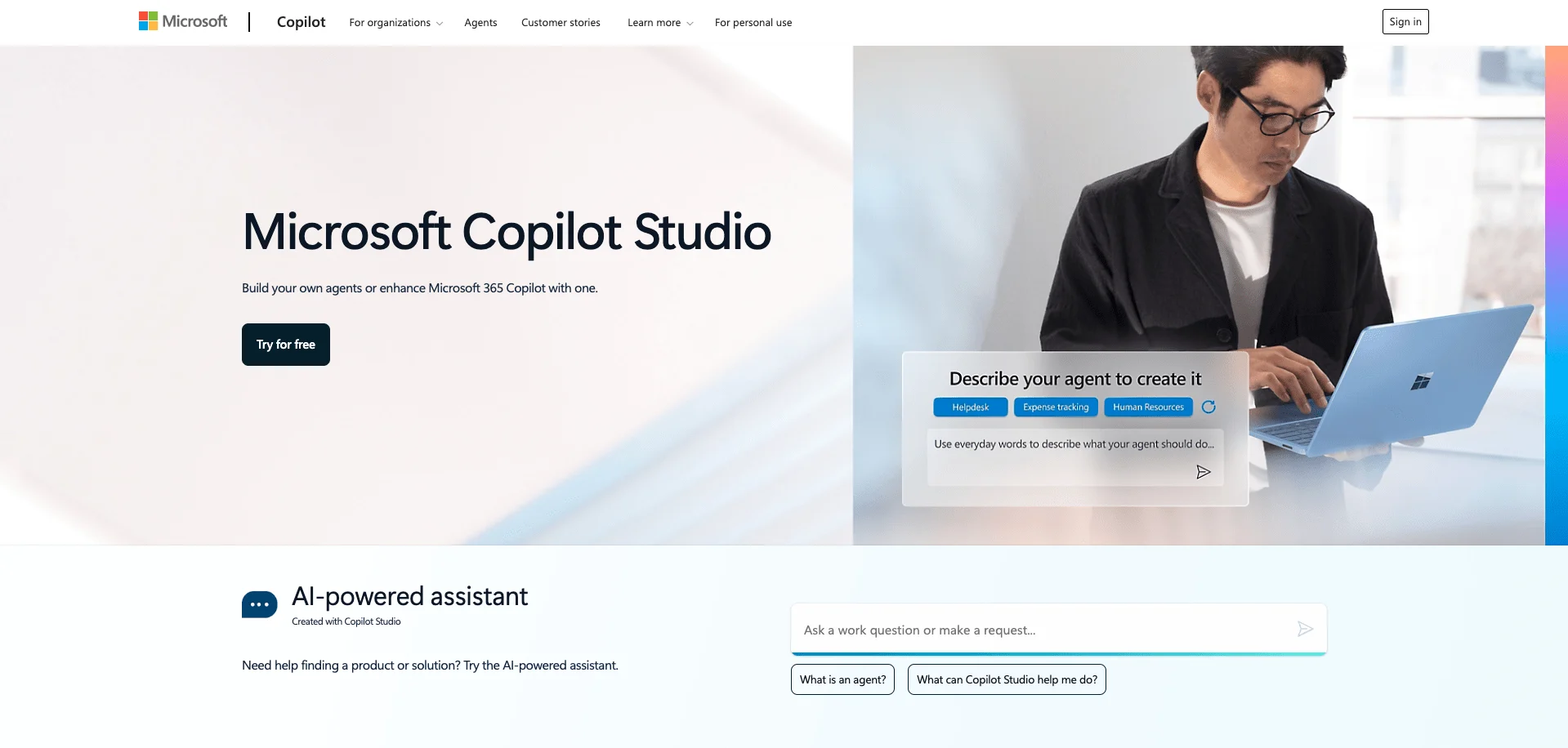 No-code ai agent builder copilot studio No code ai agent builder copilot studio