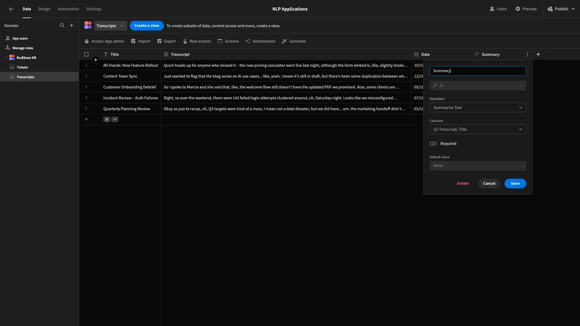AI Column AI Column