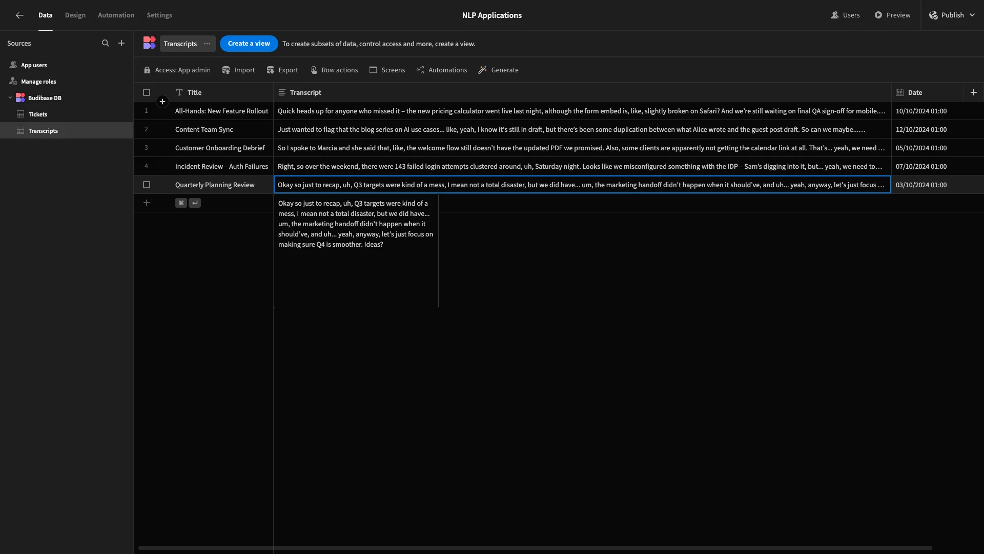 Database Database
