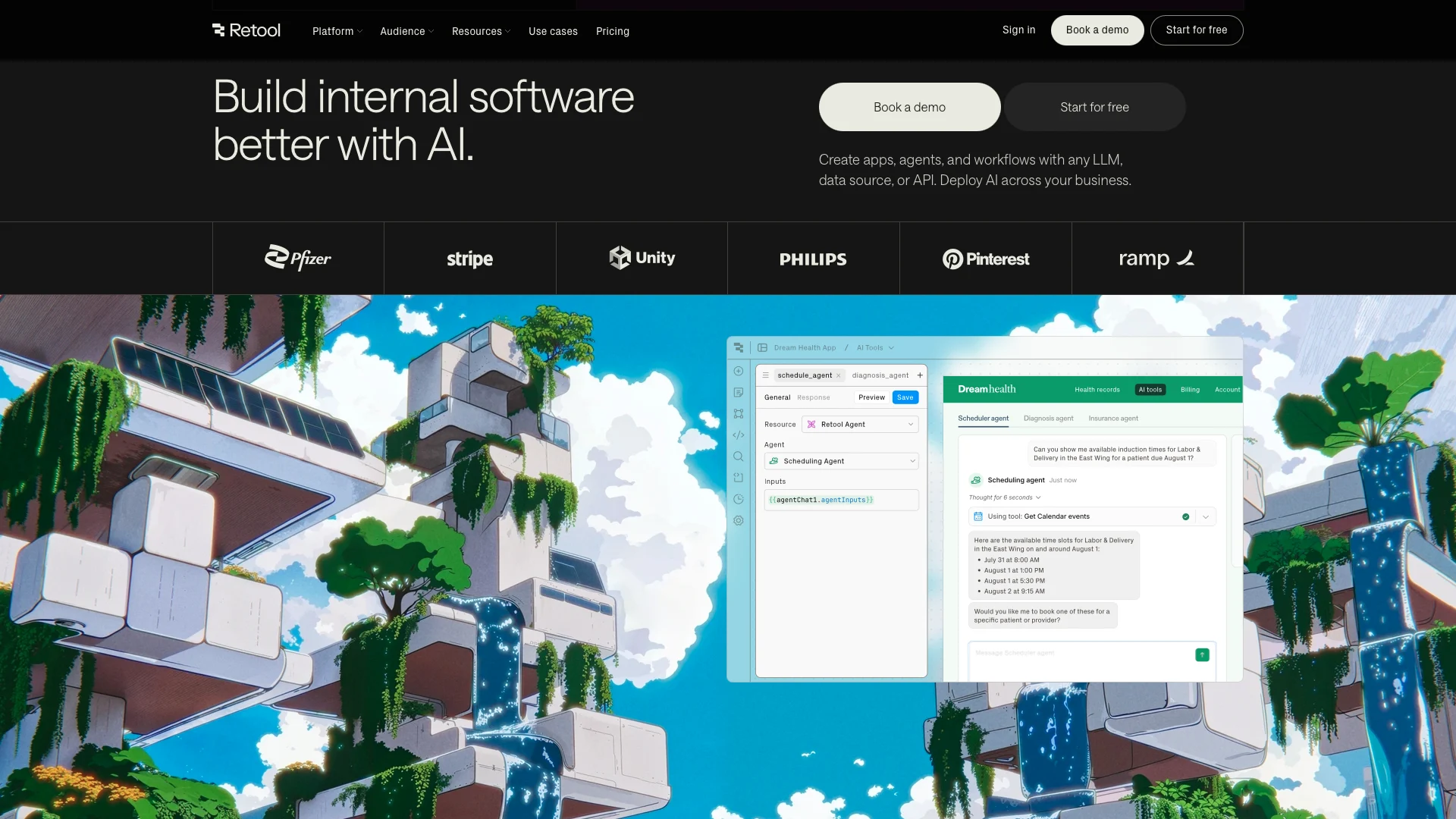 Retool website UI