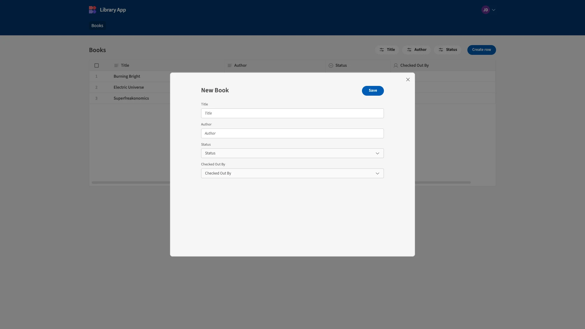 Create a CRUD App Create a CRUD App