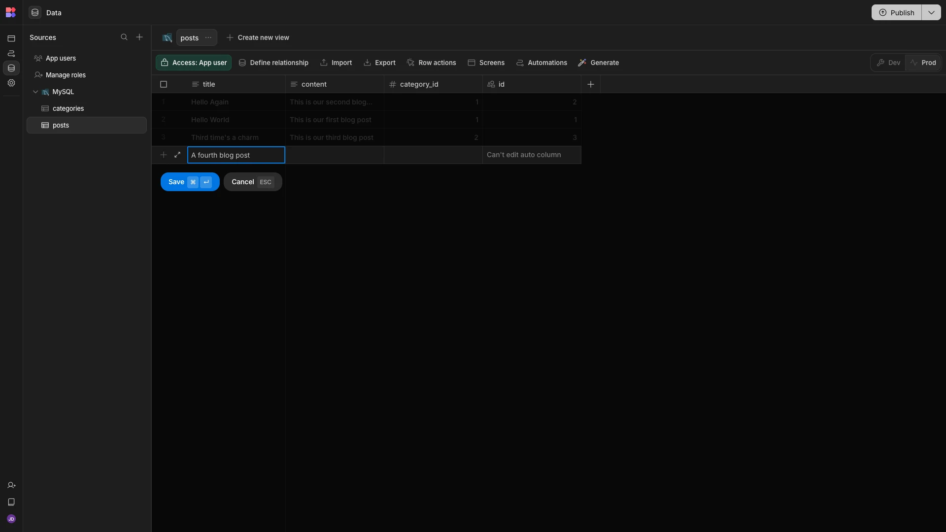 Add A Row