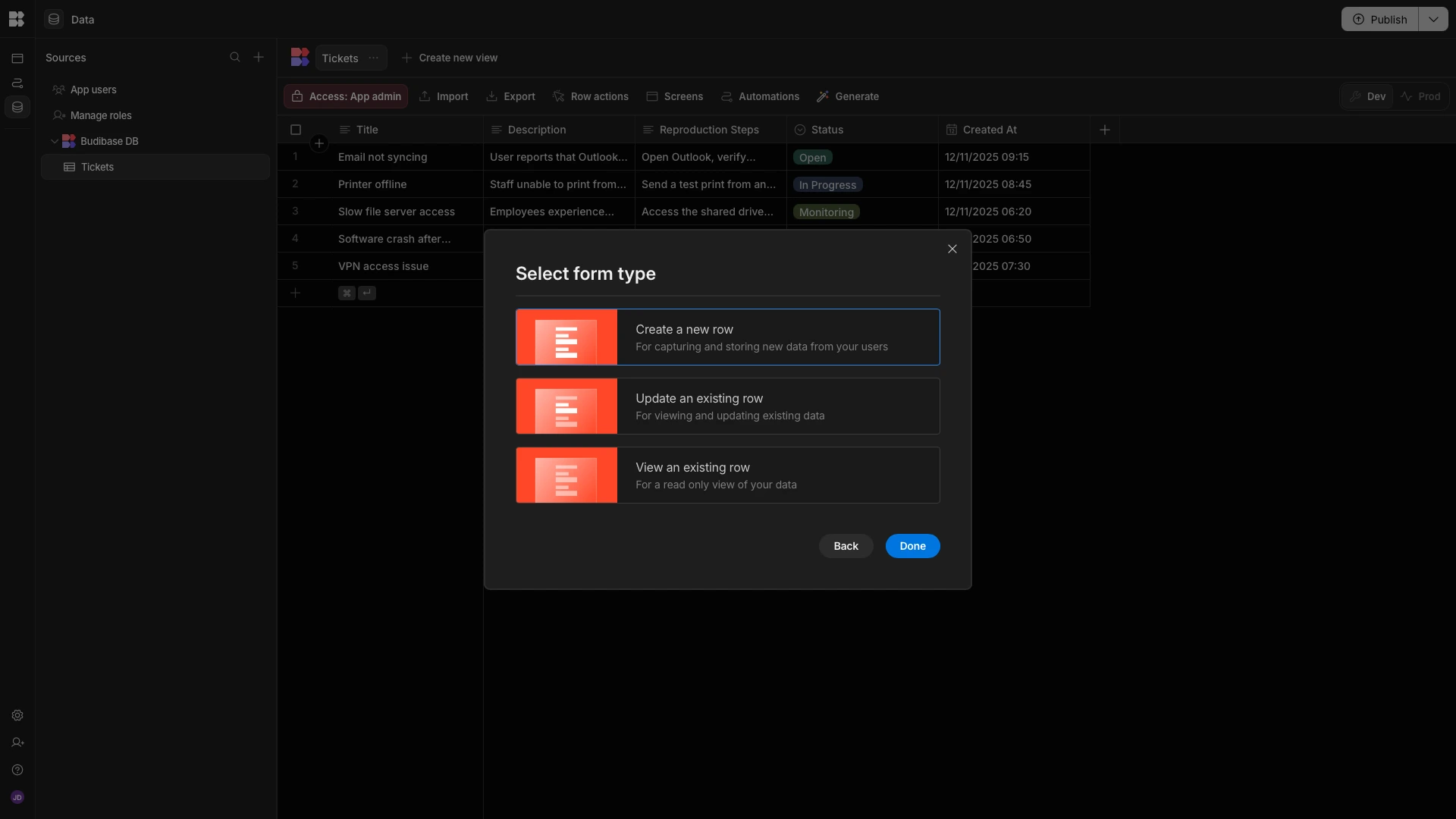 Generate Form Generate Form
